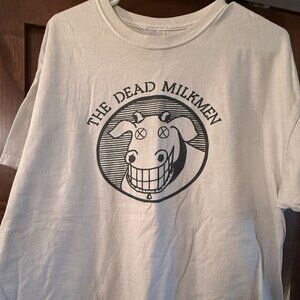 Punk Band "The Dead Milkmen" white T-shirt. XL